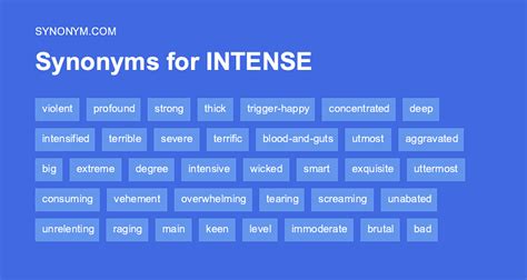 synonymes de intense|antonyms for intense.